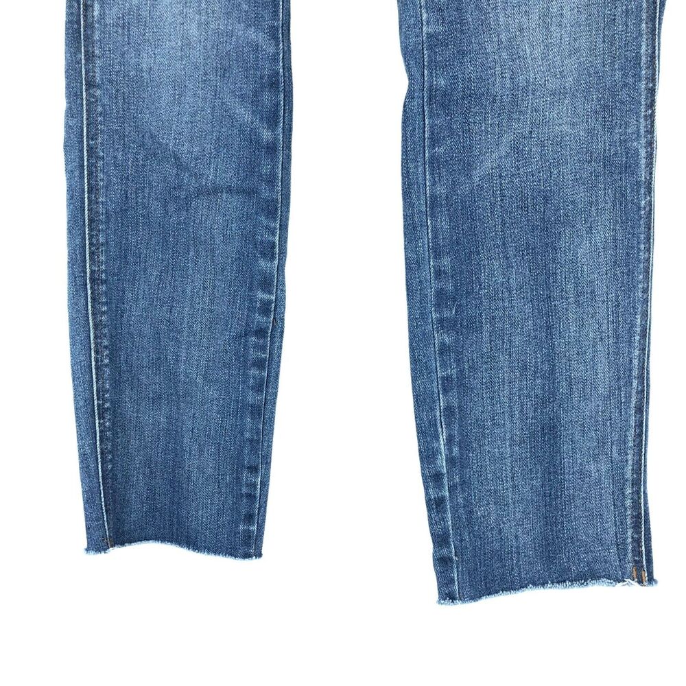 Madewell Skinny Overalls Womens XS Blue Jean Denim Bib Raw Hem Kemp Wash - Picture 7 of 11